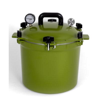 All American 1930 Pressure Cooker/Canner Aluminum in Green | 15.375 H x 15.375 W x 12.625 D in | Wayfair 921GR