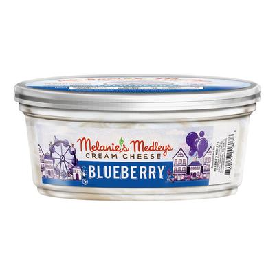 Melanie's Medleys Blueberry Cream Cheese 7.5 oz. Tub - 12/Case