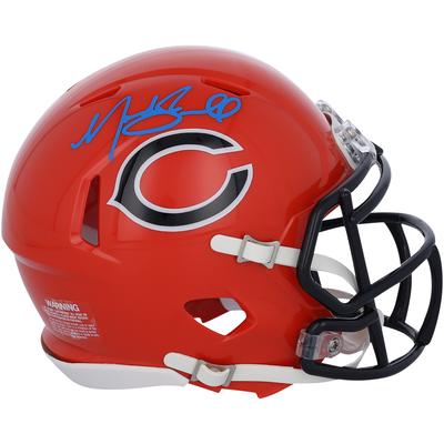 Noah Sewell Chicago Bears Autographed Riddell Orange 2022 Alternate Speed Mini Helmet