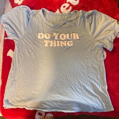 American Eagle Outfitters Tops | Do Your Thing American Eagle Outfitters Tee Shirt Size L Large | Color: Blue/White | Size: L