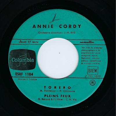 Columbia Media | Annie Cordy 45 Ep Torero On Columbia Vg Chanson French Pressing | Color: Black | Size: 7"