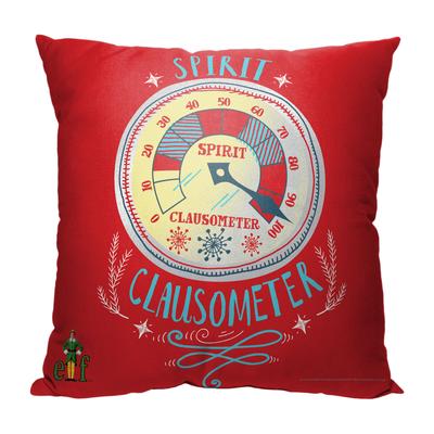 Wb Elf Spirit Clausometer Printed Throw Pillow by The Northwest in O