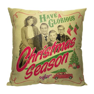 Wb A Christmas Story Glorious Christmas Season Printed Throw Pillow by The Northwest in O
