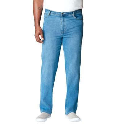 Men's Big & Tall Liberty Blues™ Relaxed-Fit Stretch 5-Pocket Jeans by Liberty Blues in Light Sanded Wash (Size 42 40)