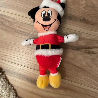 Disney Dog | Dog Toy Pet Mickey Mouse With Tag Santa, Mickey | Color: Red White | Size: Os