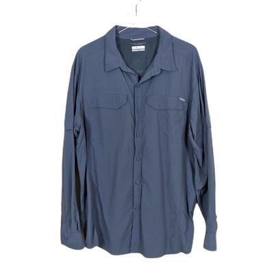 Columbia Shirts | Columbiaomni-Shield Sun Protection Blue Long Sleeve Button Down Shirt Men's Xxl | Color: Blue | Size: Xxl