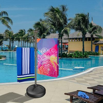 HOME EY GOOD Freestanding Towel Stand Metal in Black | 59 H x 27.55 W x 27.55 D in | Wayfair V13-3237