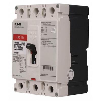 EATON EHD3020 Molded Case Circuit Breaker, EHD Series 20A, 3 Pole, 480V AC