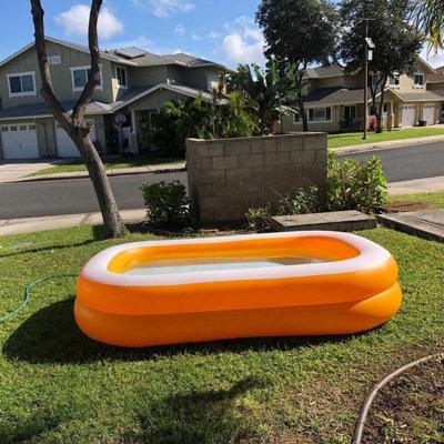 Intex Swim Center Inflatable Pool Plastic in Orange | 18 H x 58 W x 90 D in | Wayfair 57181EP