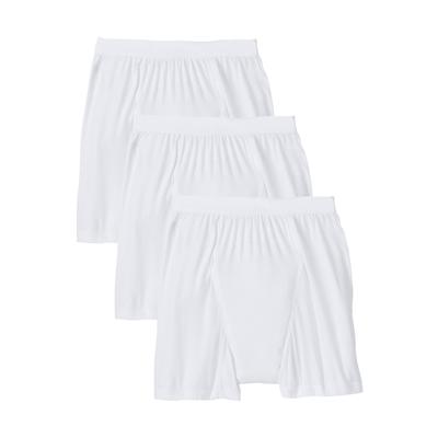 Men's Big & Tall Leakproof boxers 3-pack by KingSize in White (Size 2XL)