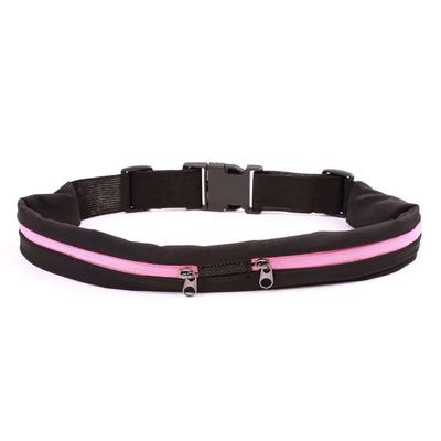 Jupiter Gear Stride Dual Pocket Running Belt and Travel Fanny Pack for All Outdoor Sports - Pink