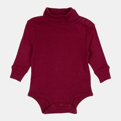 Leveret Baby Cotton Turtleneck Bodysuit - Red - 12-18M