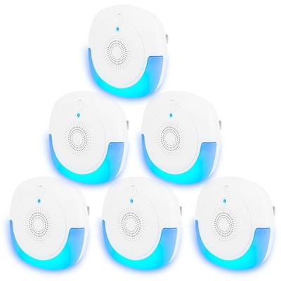 Fresh Fab Finds 6 Packs Ultrasonic Pest Repellers Plug-In Indoor Pest Control Mouse Repellent Chaser Deterrent for Home Kitchen Office Warehouse Hotel - White