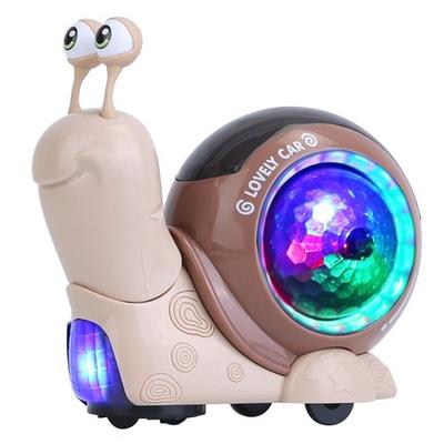 Fresh Fab Finds Crawling Snail Baby Toy Electric Infant Interactive Toy Automatic Obstacle Avoidance with Music RGB Roating Lights For Babies