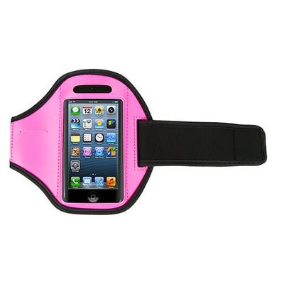 Fresh Fab Finds Phone Armband Case Adjustable Sweat-Resistant Armband Phone Holder Fit For iPhone5 Or Cellphones Under 4  - Hot Pink