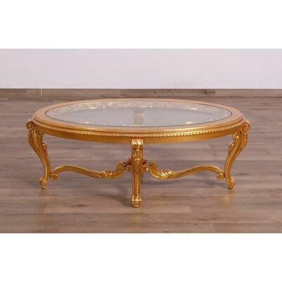 European Furniture Veronica III Oval Coffee Table Wood in Brown | Wayfair 30015-CT