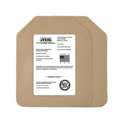 RTS Tactical AR600 Level III+ Special Threat Insert - 10X12 - Build-Up Coating Tan RTS-45600-2