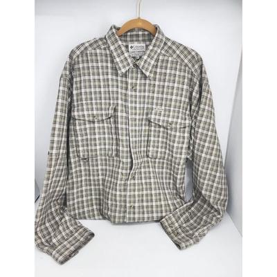 Columbia Shirts | Columbia Mens Xxl Plaid Casual Button Down Strap Sleeve/Long Sleeve Outdoor | Color: Brown/Tan | Size: See Pictures /Xxl
