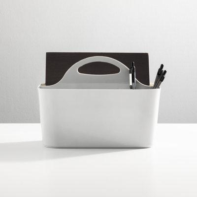 mDesign Small Plastic Caddy Tote for Desktop Offic...