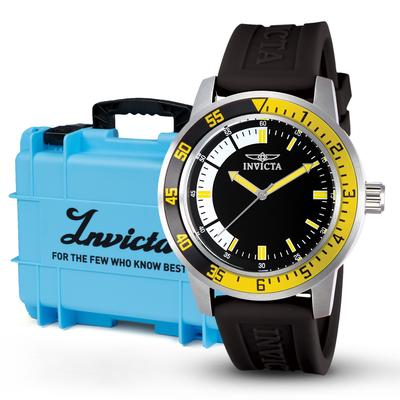 Invicta Specialty Men's Watch Bundle - 45mm Black with Invicta 8-Slot Dive Impact Watch Case Light Blue (B-12846-DC8-LTBLU)