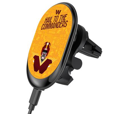 Keyscaper Black Washington Commanders Wireless Magnetic Car Charger