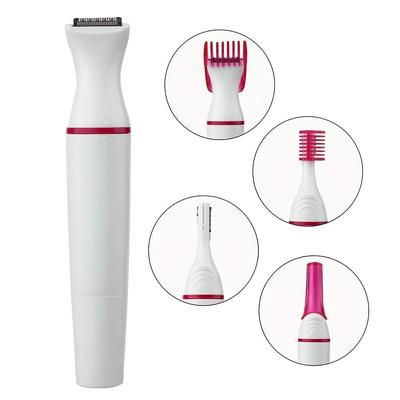 5 In 1 Electric Epilator Women Hair Removal Bikini Trimmer Eyebrow Hair Trimmer Shaver Hair Shaving Machine, Without Battery