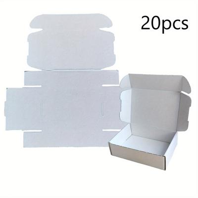 10/20pcs 5.1x3.2x1 Inch Small Mailer Shipping Boxes Packing Box, Corrugated Cardboard Box, For Small Business Packaging Craft Gift Giving Products (white)