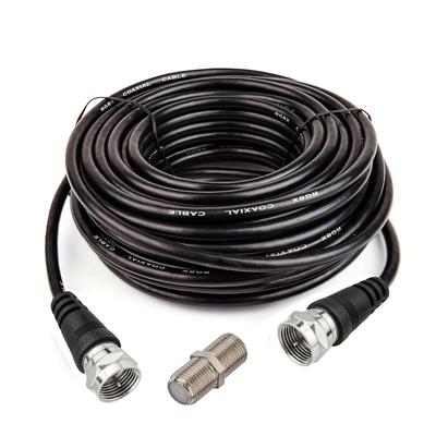 Tv Antenna Extension Coaxial Cable With Coaxial Coupler, F-connector - Ideal For Digital Tv Antenna, Satellite Cable Extension.