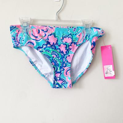 Lilly Pulitzer Swim | Lilly Pulitzer Swim Bottoms Girls Size 12 Nwt Blue Horizon Jungle Sunrise Bikini | Color: Blue/Pink | Size: 12g