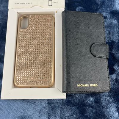 Michael Kors Cell Phones & Accessories | Michael Kors Iphone X 2 Pack Bundle Aa-16 Glitter Rose Gold Flip Case | Color: Black/Gold | Size: Os