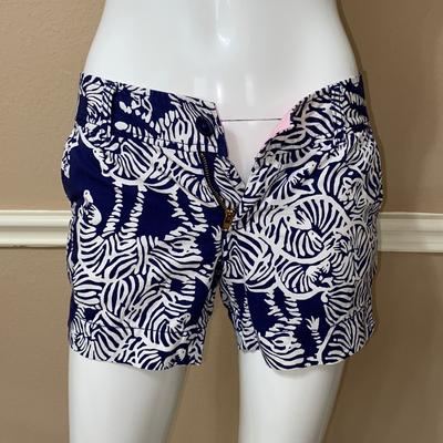Lilly Pulitzer Shorts | Lilly Pultizer The Callhan Shorts Size 00 | Color: Blue/White | Size: 00