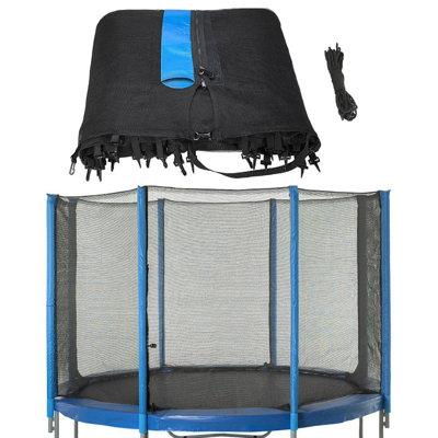 Machrus Upper Bounce Trampoline Safety Net Fits 14 ft Round Trampoline using 8 Straight poles in Black | 168 W x 168 D in | Wayfair UBNET-14-8-OS