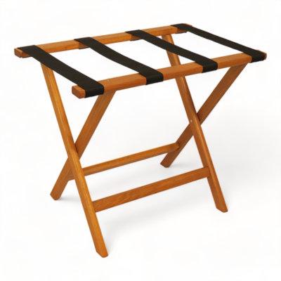 Wooden Mallet Folding Wood Luggage Rack Wood in Brown | 20 H x 23.75 W x 15.5 D in | Wayfair LR-MOBLK