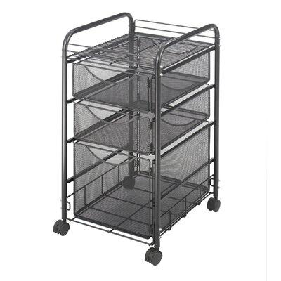 Safco Products Company Onyx™ Mesh Mobile File Cart Metal in Black | 27 H x 15.75 W x 17 D in | Wayfair 5213BL