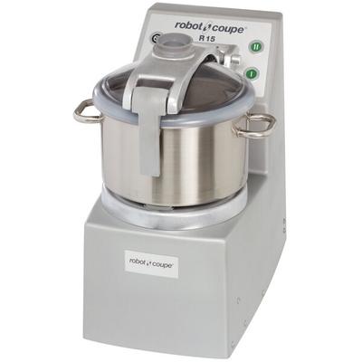 Robot Coupe R15 2-Speed 15 Qt. Stainless Steel Batch Bowl Food Processor - 240V, 3 Phase, 4 1/2 hp