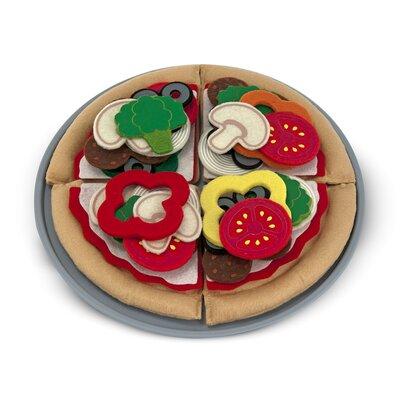 Melissa & Doug 40 Piece Felt Food Pizza Set Plastic in Brown/Red | 11.25 H x 11.25 W x 1.1 D in | Wayfair 3974