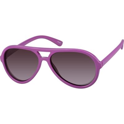 Zenni Women's Aviator Sunglasses Purple Plastic Full Rim Frame