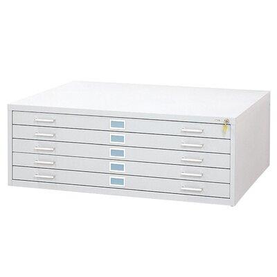 Safco Products Company Five-Drawer Flat File Filing Cabinet Metal in White, Size 16.5 H x 46.5 W x 35.5 D in | Wayfair 4996WHR