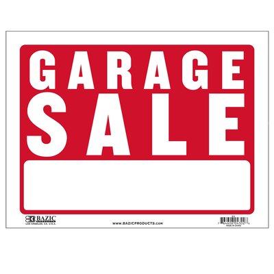 BAZIC Products Garage Sale Sign Plastic in Red/White, Size 7.0 H x 10.0 W x 13.0 D in | Wayfair S-3