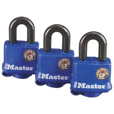 Master Lock Company Weatherproof Padlock, Steel, Size 7.5 H x 5.56 W x 1.5 D in | Wayfair 312TRI