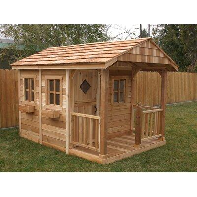 Outdoor Living Today 6 ft. W x 9 ft. D Sunflower Cedar Wood Playhouse Wood in Black/Brown, Size 86.0 H x 108.0 W x 72.0 D in | Wayfair SP69