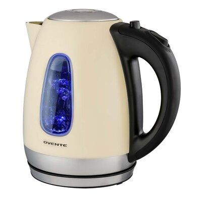 Ovente 1.79 qt. Stainless Steel Electric Tea Kettle Stainless Steel in Gray | 9.9 H x 8.4 W x 6.7 D in | Wayfair KS96BG