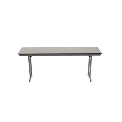 AmTab Manufacturing Corporation Rectangular Folding Table Metal in Black/Brown, Size 29