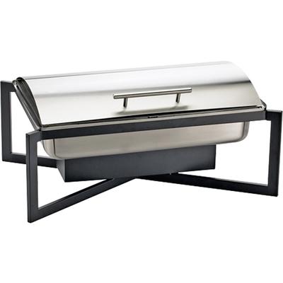 Cal-Mil 3321-13 One by One Full-Size Black Roll Top Chafer