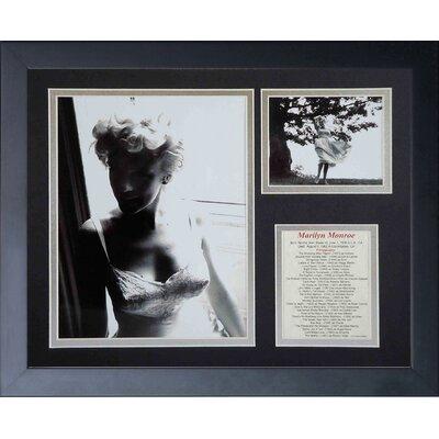 House of Hampton® Marilyn Monroe Lace Framed Memorabili Paper in Black/White, Size 12.5 H x 15.5 W x 1.0 D in | Wayfair