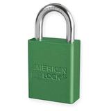 AMERICAN LOCK A1105KAGRN Lockout Padlock,KA,Green,1-7/8