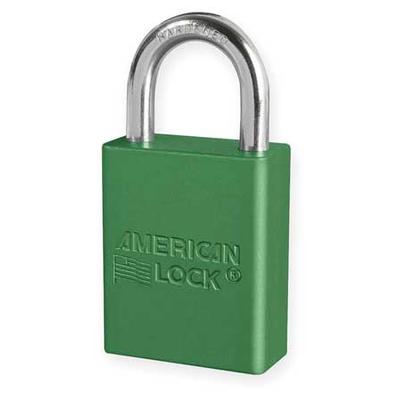 AMERICAN LOCK A1105KAGRN Lockout Padlock,KA,Green,1-7/8"H