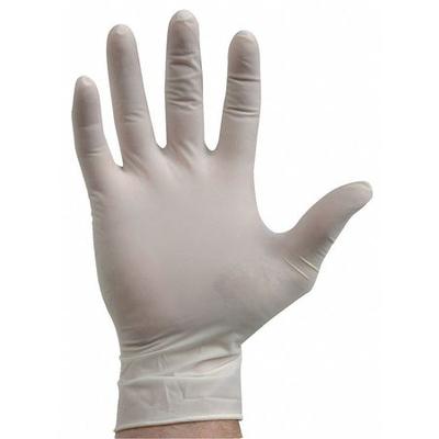 CONDOR 2XMC3 Disposable Gloves, Natural Rubber Latex, Powder Free Natural, L,