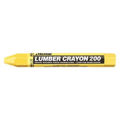 MARKAL 80351 Lumber Crayon, Large Tip, Yellow Color Family, Clay, 12 PK