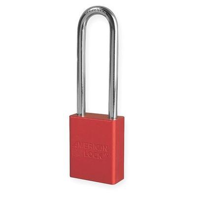 AMERICAN LOCK A1107RED Anodized Aluminum Safety Padlock, Keyed Different, 1-1/2
